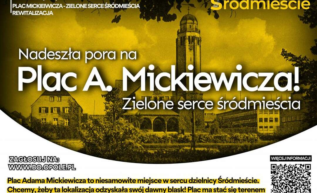 Budżet Obywatelski: ogólnomiejski projekt renowacji Placu Mickiewicza!