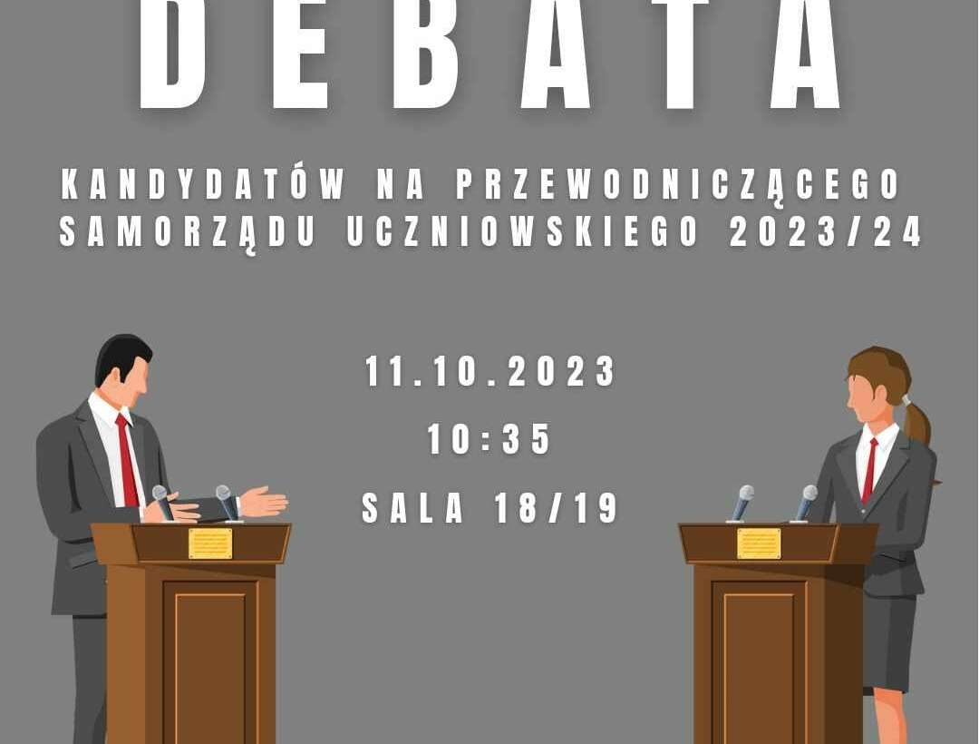 Debata kandydatów na przewodniczącego Samorządu Uczniowskiego