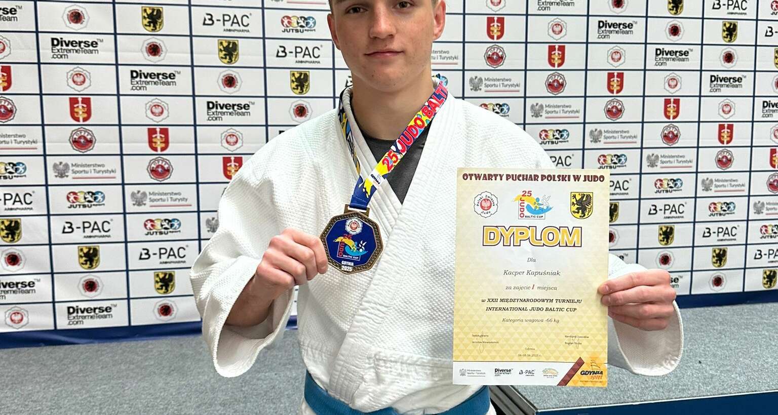 Złoty Medal dla Kacpra Kapuśniaka podczas Pucharu Polski Judo Baltic Cup 2025