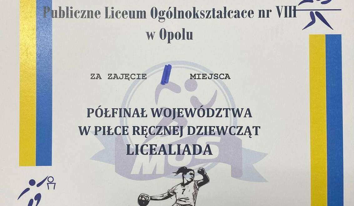 Reprezentacja naszej szkoły w piłce ręcznej dziewcząt wywalczyła