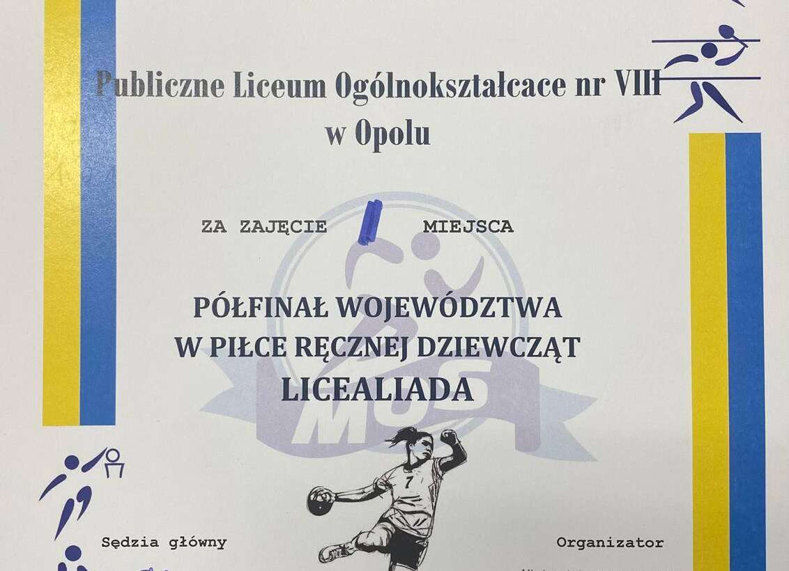 Reprezentacja naszej szkoły w piłce ręcznej dziewcząt wywalczyła