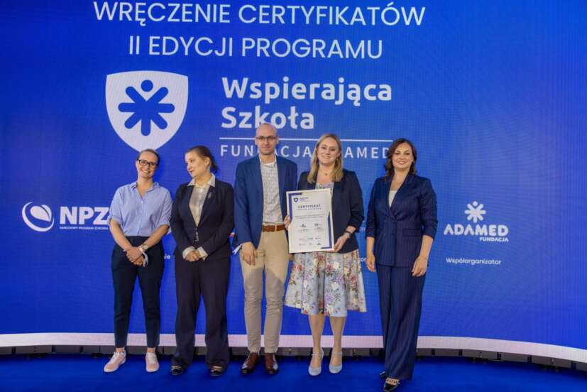 W Ośrodku Rozwoju Edukacji w Warszawie odbyło się uroczyste wręczenie certyfikatu „Wspierająca Szkoła”