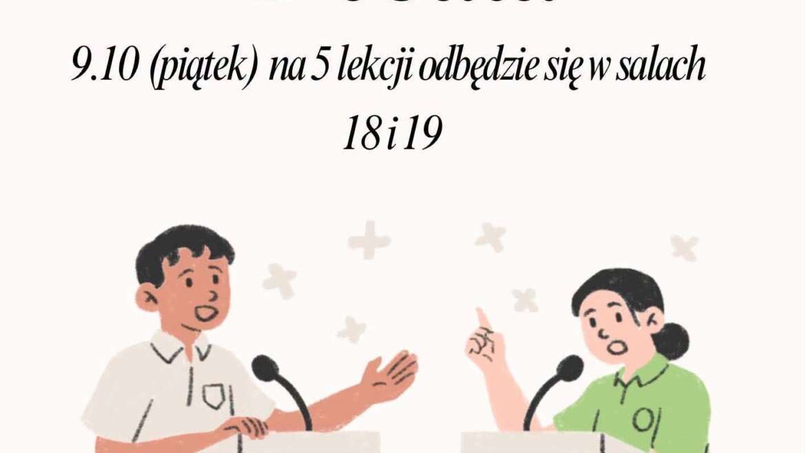 Debata kandydatów na przewodniczącego Samorządu Uczniowskiego
