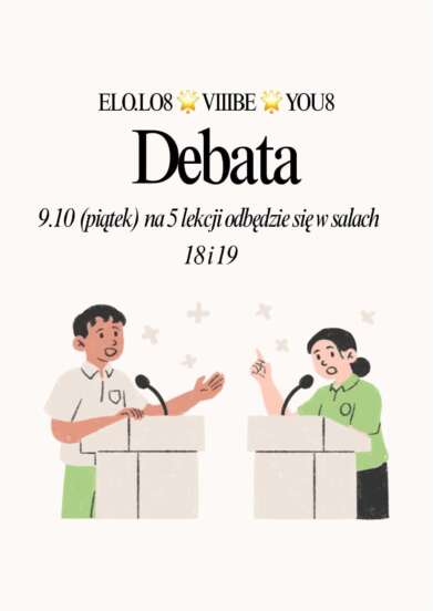 Debata kandydatów na przewodniczącego Samorządu Uczniowskiego