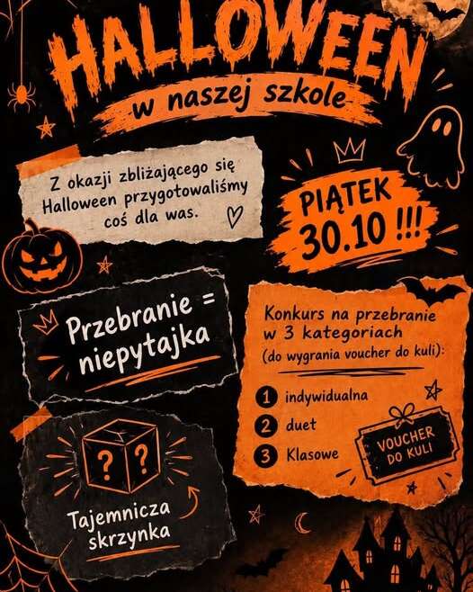 Halloween w naszej szkole już w piątek!