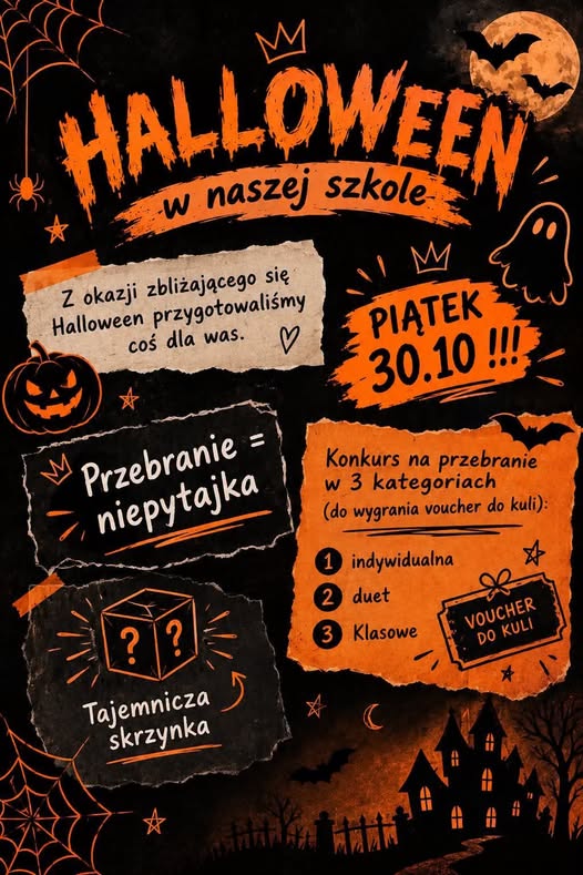 Halloween w naszej szkole już w piątek!